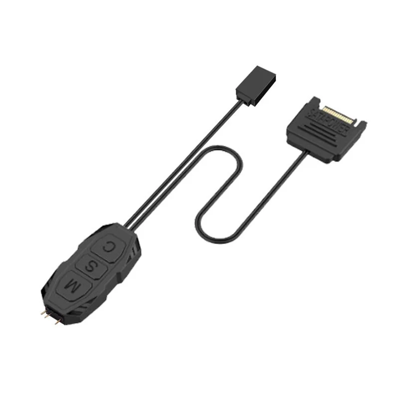 Cavo controller AT93-ARGB Controller RGB 5V a 3 pin Alimentatore SATA Strisce luminose Cavo controller Strisce luminose Cavo controller