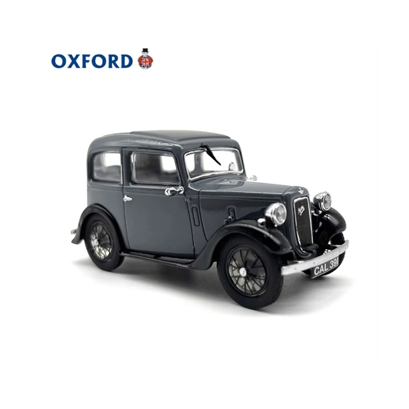 OXFORD Diecast 1:43 Scale Austin Ruby Gray Alloy Retro Nostalgia Car Model Finished Product Simulation Toy Static Model