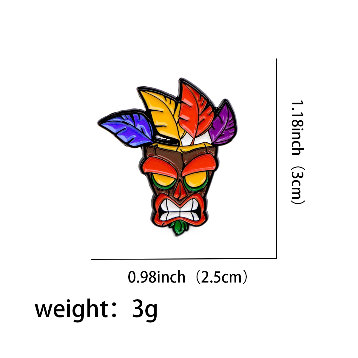 Cartoon Game Wolf Mask Style Enamel Pin Badges Lapel Pins for Backpacks Men Women's Brooch Clothing Jewelry Accessories