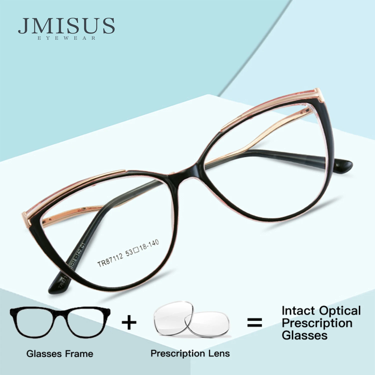 

JMISUS 2026 New Arrivals Cateye Prescription Glasses Spring Leg Myopia Eyewear Fashion Progressive Eyeglasses for Women