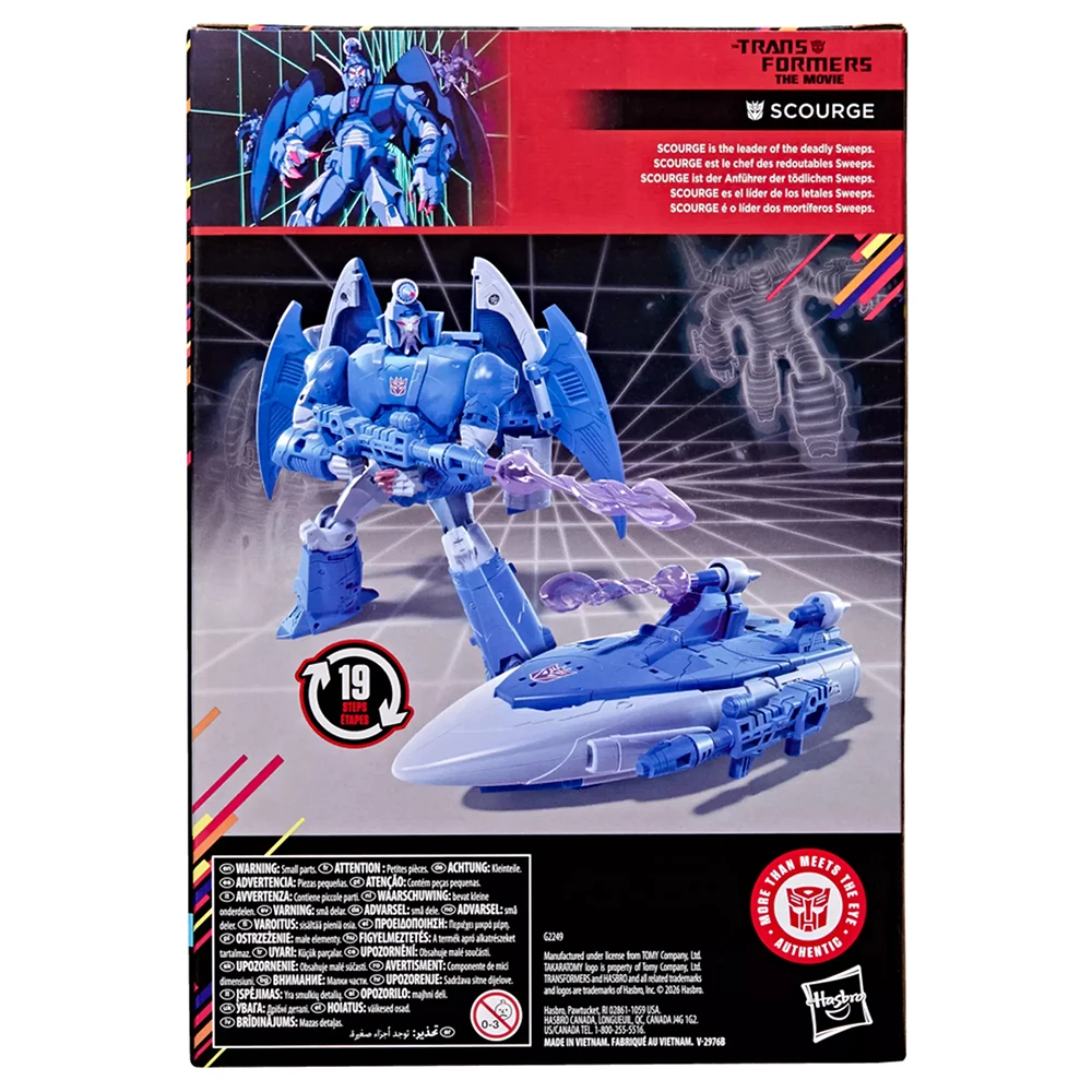 Nowa figurka Hasbro Transformers Studio Series MTMTE Collection Scourge (SS86 The Movie) 16,5 cm, klasa Voyager, model zabawka