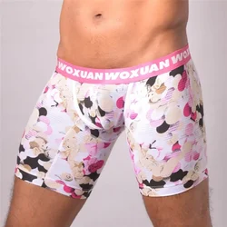Sexy Men Underwear Boxer Shorts Homme Flower Low Waist Panties Man U Convex Pouch Underpants cueca calzoncillos Boxers
