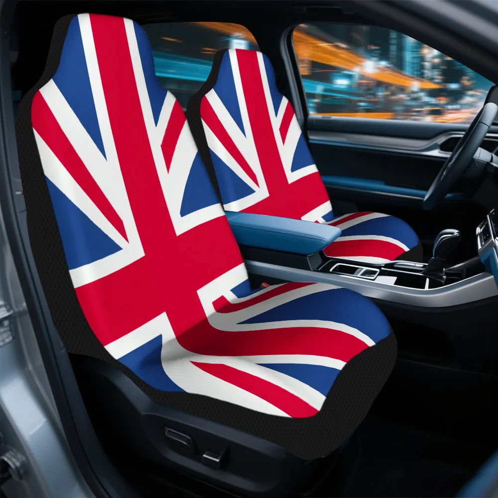 Set Of 2 UK Flag Design Car Covers – Compatible With Most Vehicles, Including Cars, Trucks, Vans, And Suvs | Sturdy Polyester Fr
