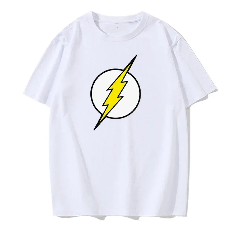 The BIG BANG Theory T Shirt The Lightning Print T-Shirt For Men Cotton Oversized Clothing Casual Street Short Sleeved Funny Tees