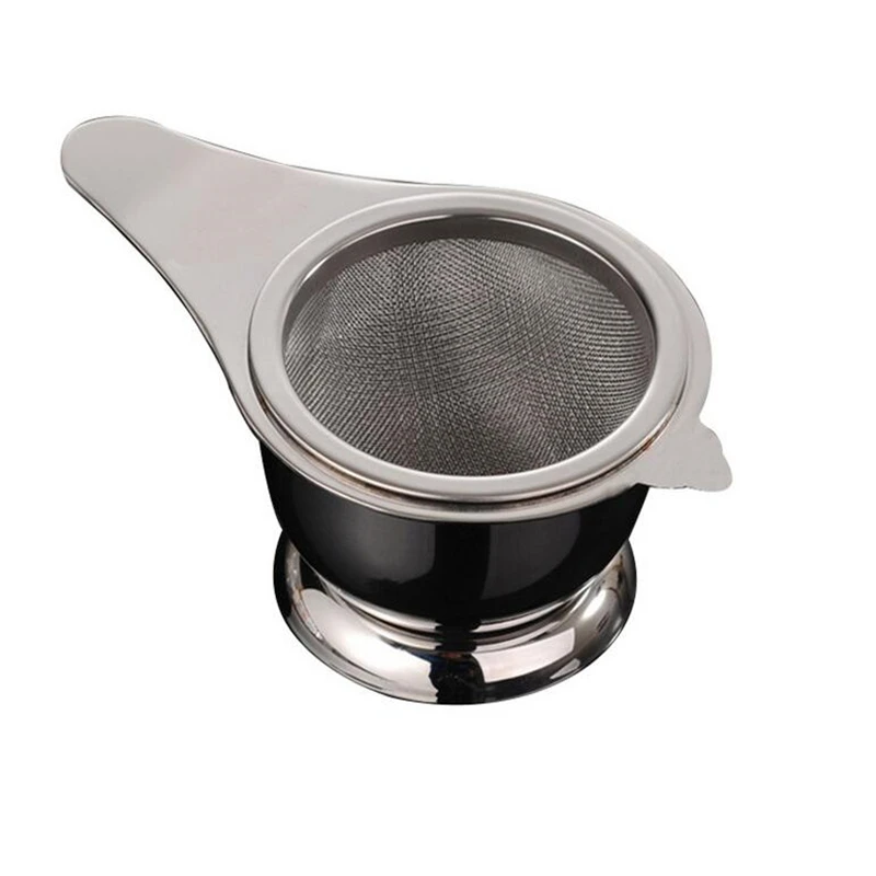 Hot Sale Stainless Steel Tea Strainer Fine Mesh Chinese Kung Fu Tea Leaf Funnel Filter For Kitchen Accessories Funnel Filter Tea