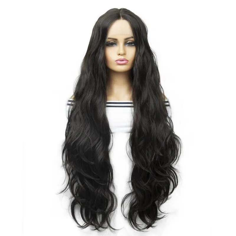 

Ladies Black Bangs Wig Women's Wig Long Wave Wig Full Hair Wigs