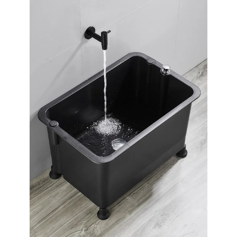 

Mop Pool Balcony Wash Mop Basin Floor-to-Floor Bathroom Household Thickened Plastic Mop Pool Large Mobile Pool
