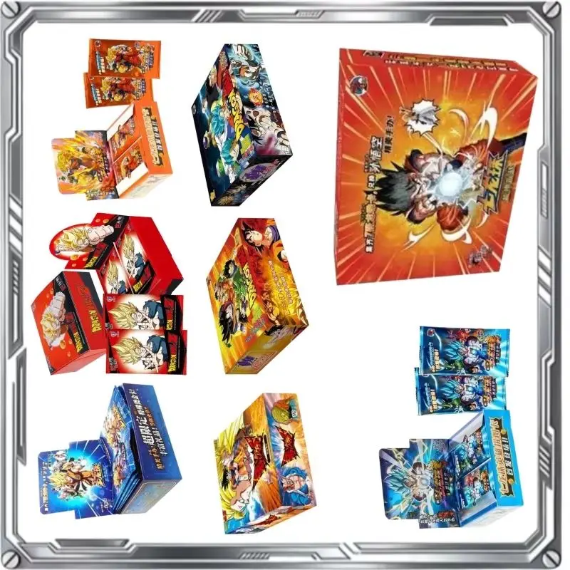 Tarjetas de Anime Dragon Ball Brillantes, Son Goku Saiyan Vegeta, Caja de Sobres de Batalla, Juego de Cartas Coleccionables para Niños, Regalo, Juguete