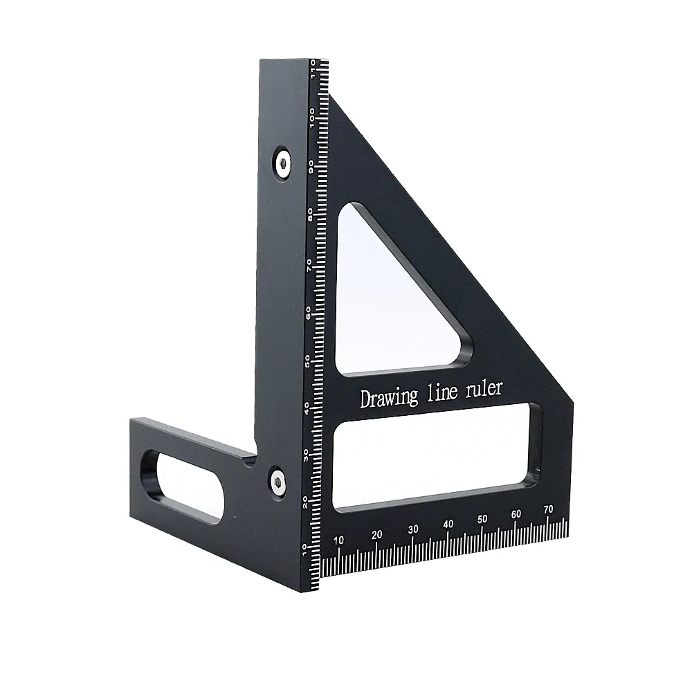 Precision Aluminum Alloy  Miter Triangle Ruler 45°/90° Woodworking Square Protractor  3D  Multifunctional Measuring Toolsolss
