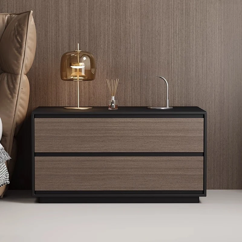 

Cabinets Wood Bedside Table Bedroom Drawers Storage Low Bedside Table Coffee Simple Corner Mesa De Cabeceira Unique Furniture