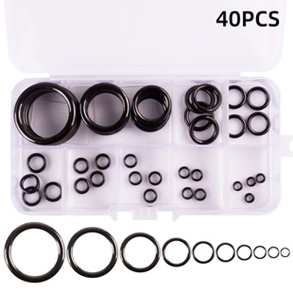 Fishing Rod Ceramic Guide Ring Set 40pcs Includes Sizes From 5# To 30# For Accurate Rod Eye Restoration And Line Protection