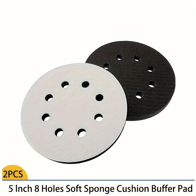 Soft sponge hook and loop interface cushion pad, used as a protective pad for sanding pads, and track sanding machine pads
