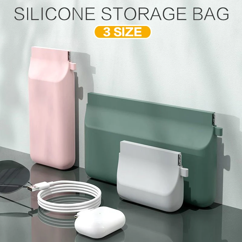 STONEGO Silicone Headphone Organizer Earbud Case, Cable Storage Case Mini Key Bag Cell Phone Accessories for Earphone Cable