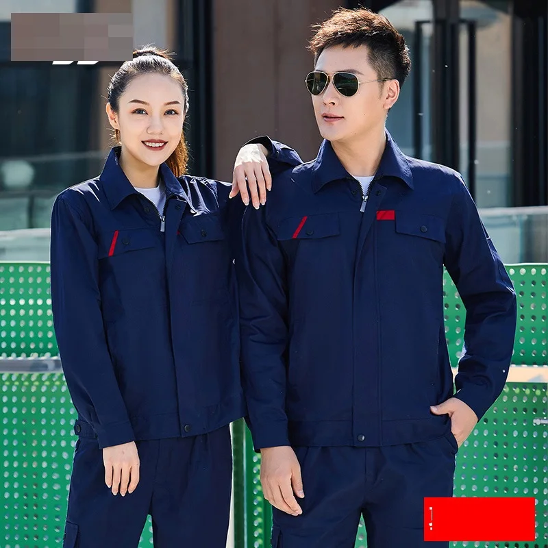 

100% Cotton Summer Work Clothing Breathable Labor Uniforms Factory Workshop Worker Coveralls Auto Repairman Mechanical Work Wear