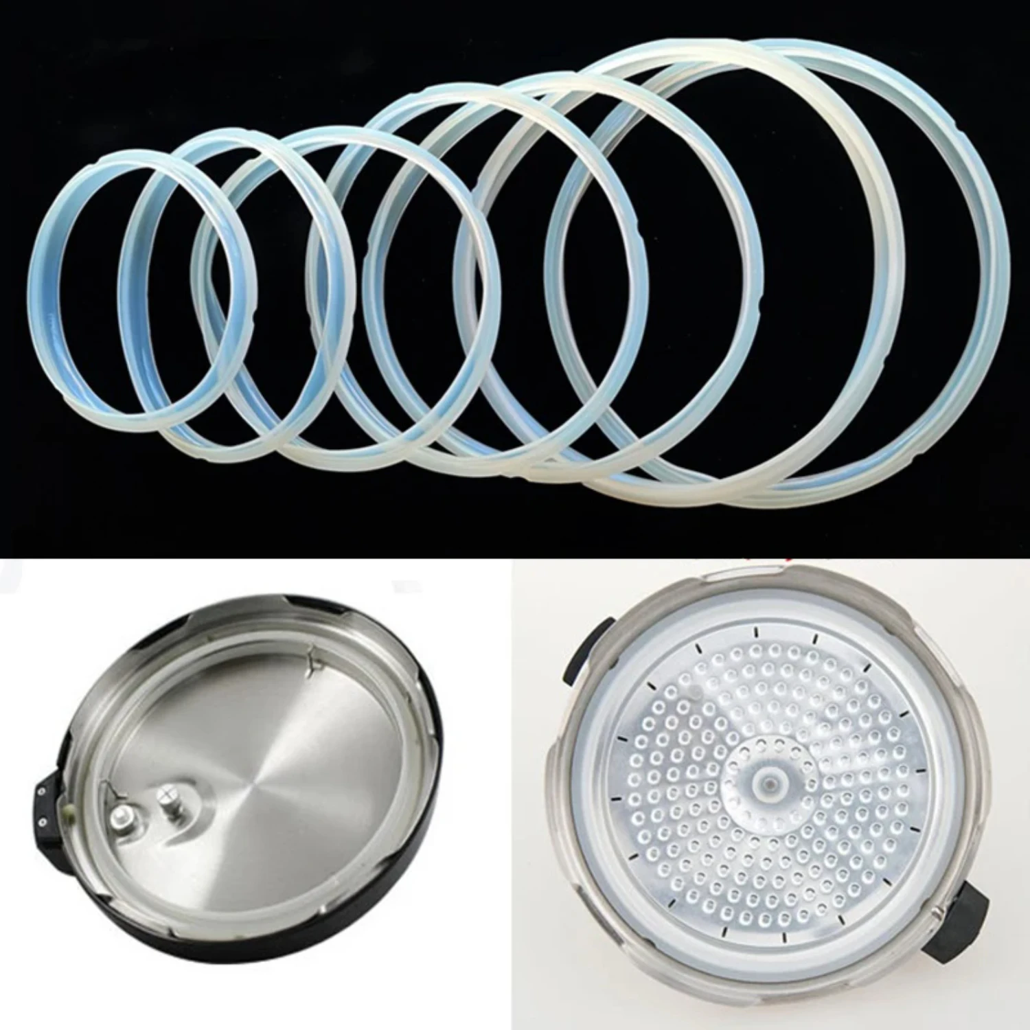 High-Quality, Durable, and Flexible Silicone Rubber Gasket Sealing Ring for Pressure Cooker - Secure Lid Seal Available in Vario