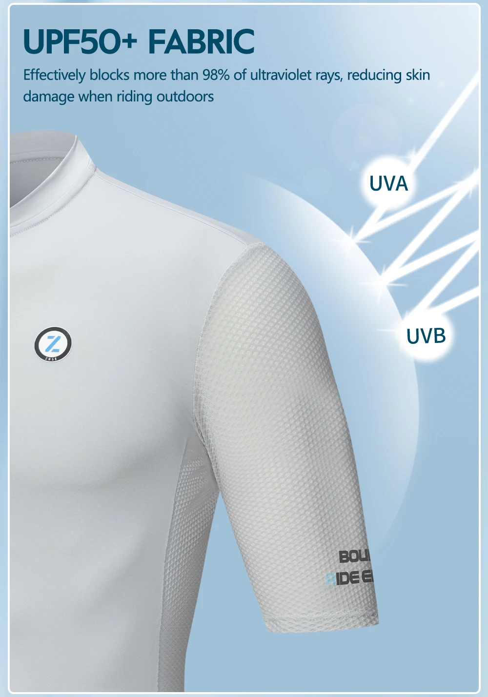 ZRSE Männer Radfahren Jersey Frauen Fahrrad Kleidung MTB Mountain Road Bike Kleidung Tragen Kurzarm Maillot Shirt UPF 50+ Sommer – Detail 4