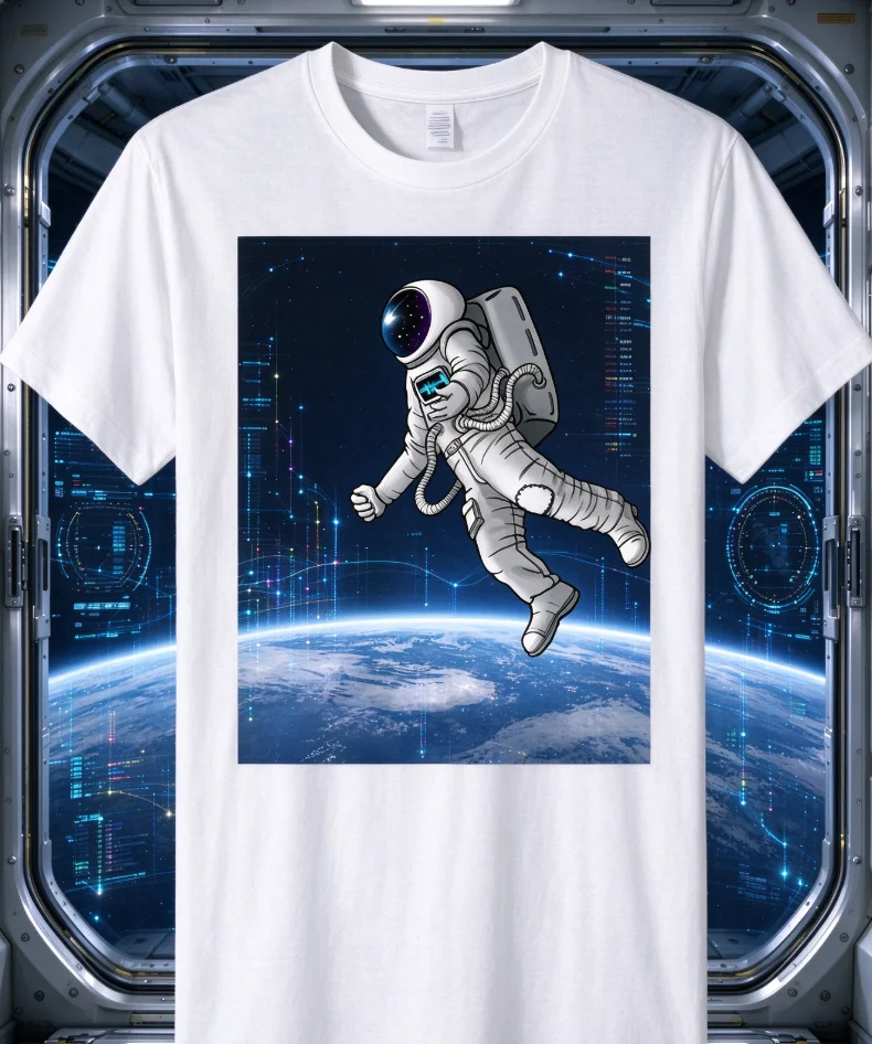 Cartoon kung fu pattern printed T-shirt, with sharp and fluid hand gestures, a gift for Jackie's fans