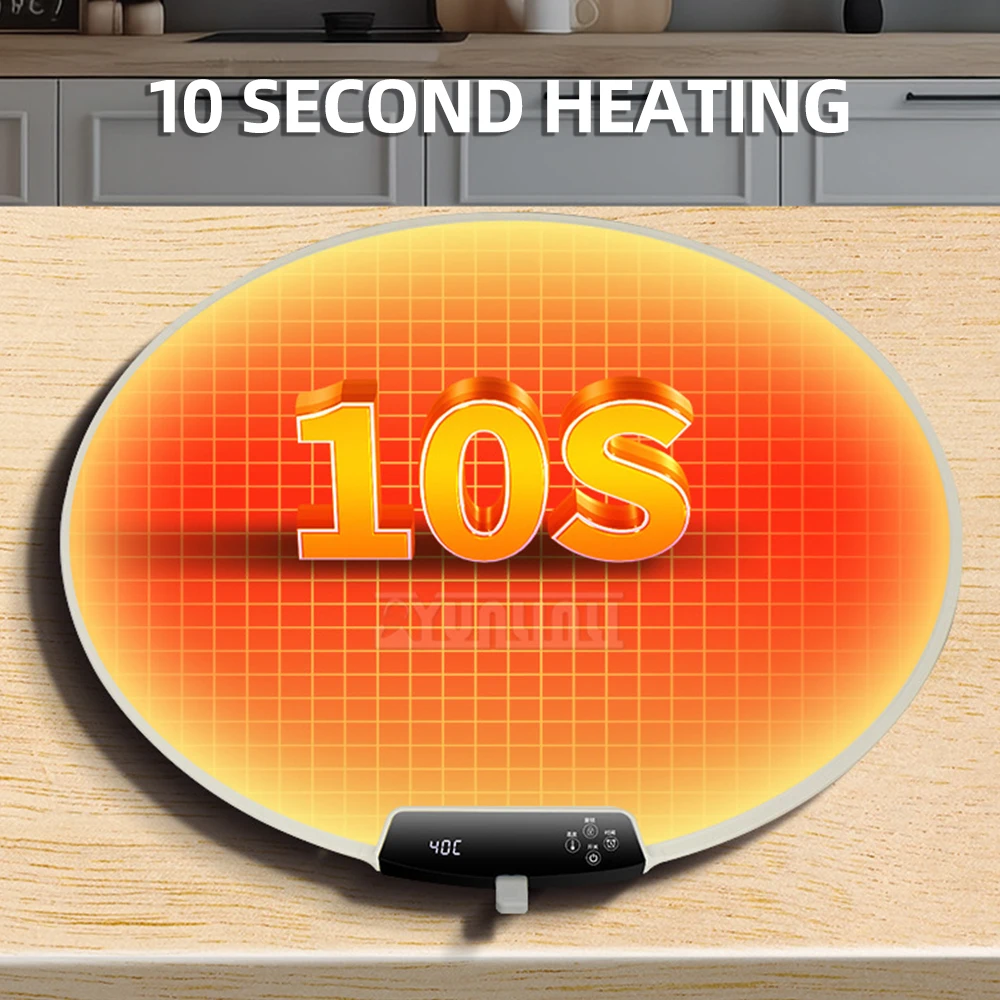 Placa quente de silicone flexível doméstica redonda tapete de aquecimento placa de isolamento dobrável almofada de aquecimento de alimentos