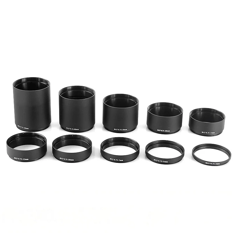 Telescope M42*0.75 Extension Tube T2 Thread for Astrophotography 3-50mm Extension Tube Ring