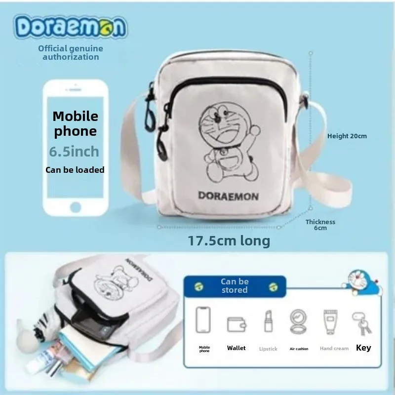 Anime Doraemon merchandise borsa di tela da donna di marca co, tracolla per studenti, borsa a tracolla di nicchia, borsa casual per cellulare, regalo