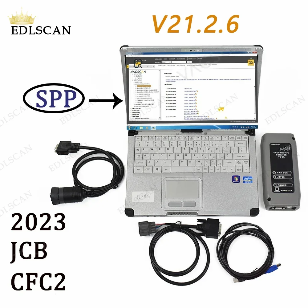 CF C2 Laptop Electronic Service Tool For JCB Agricultural CONSTRUCTION Truck loader excavator tractor