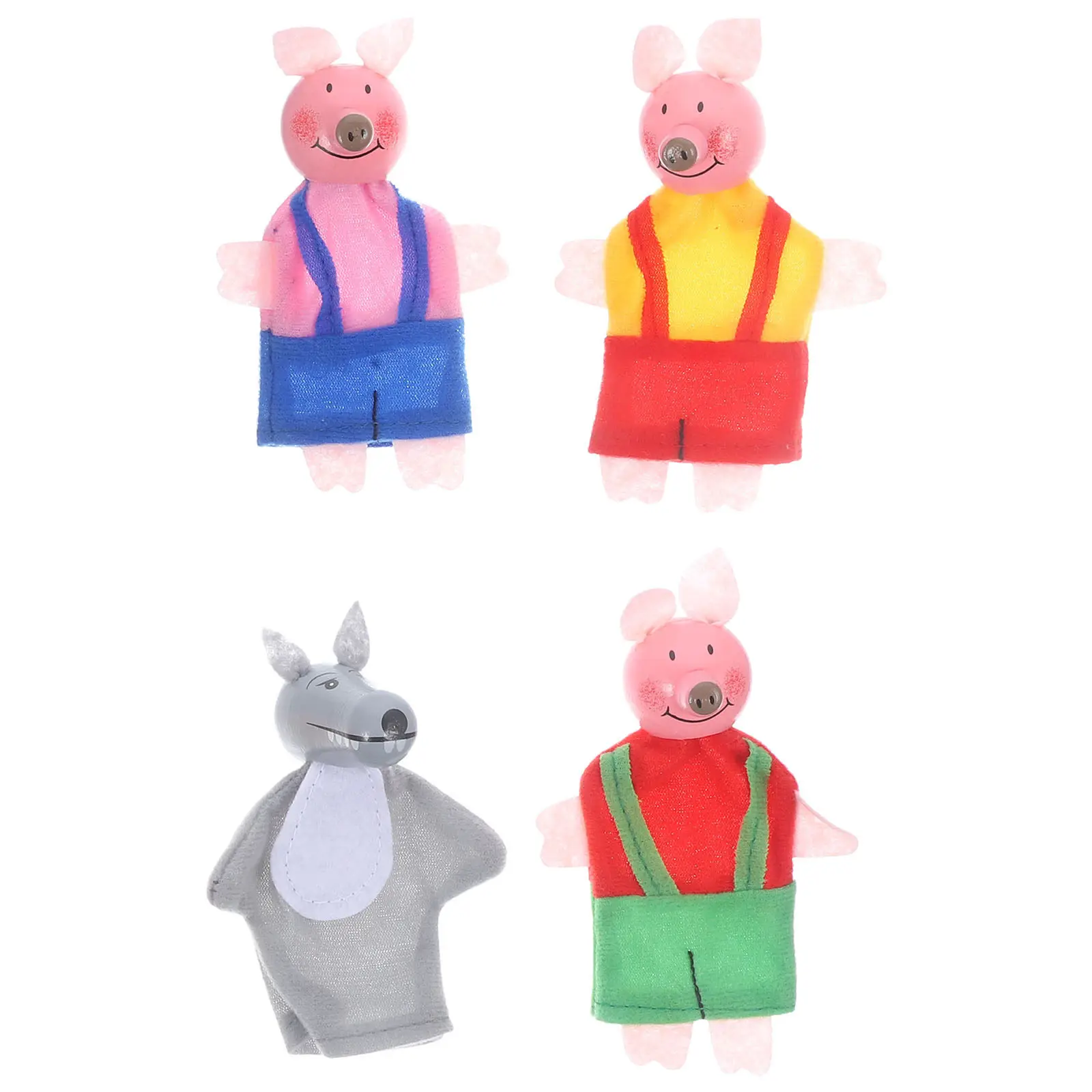 

1Set Children Finger Puppet Soft Cloth Role Play Storytelling Finger Covers for Kids Creativity Interaction