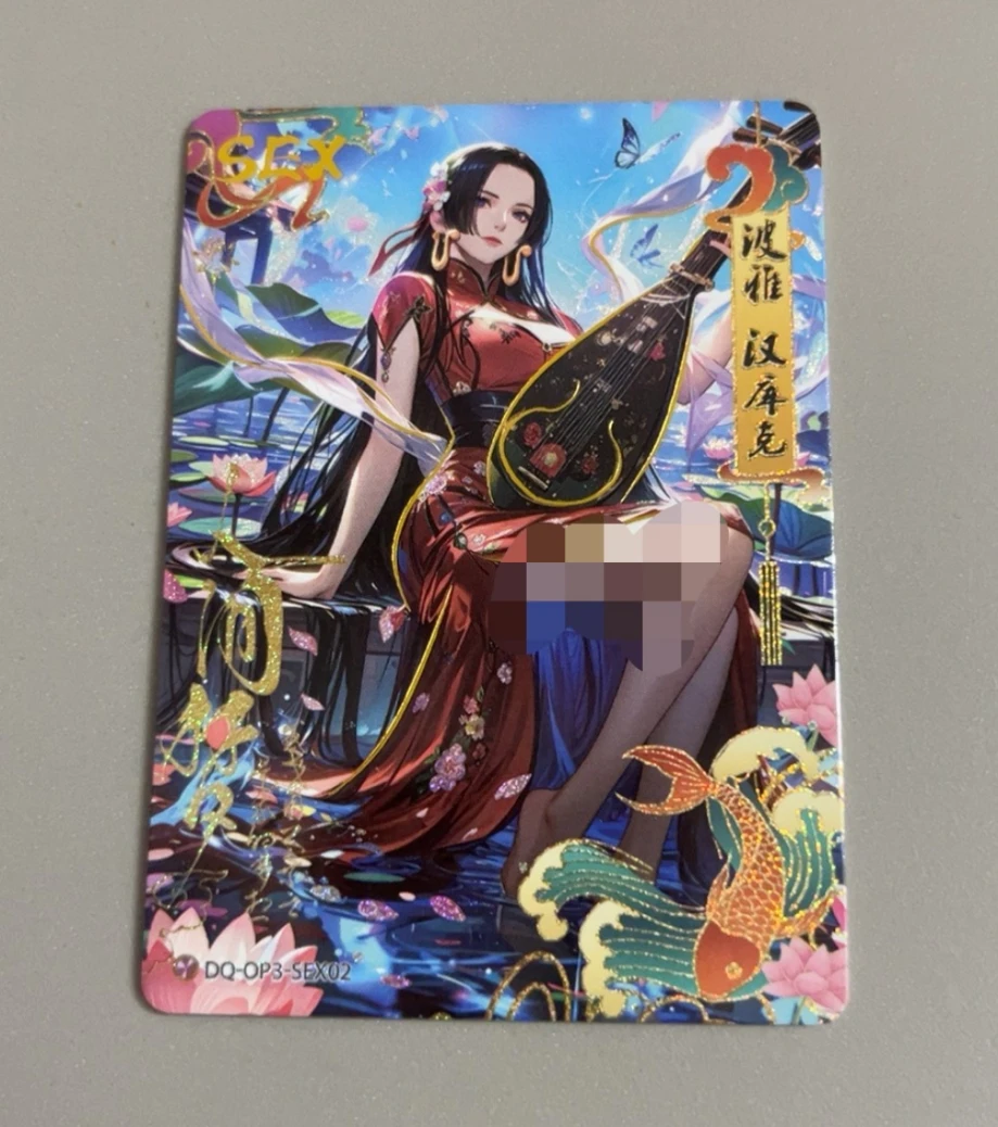 Anime One Piece Characters Boa Hancock Nico Robin Yamato Luffy Zoro Perona Diamond Card Christmas Birthday Gift Children's Toys