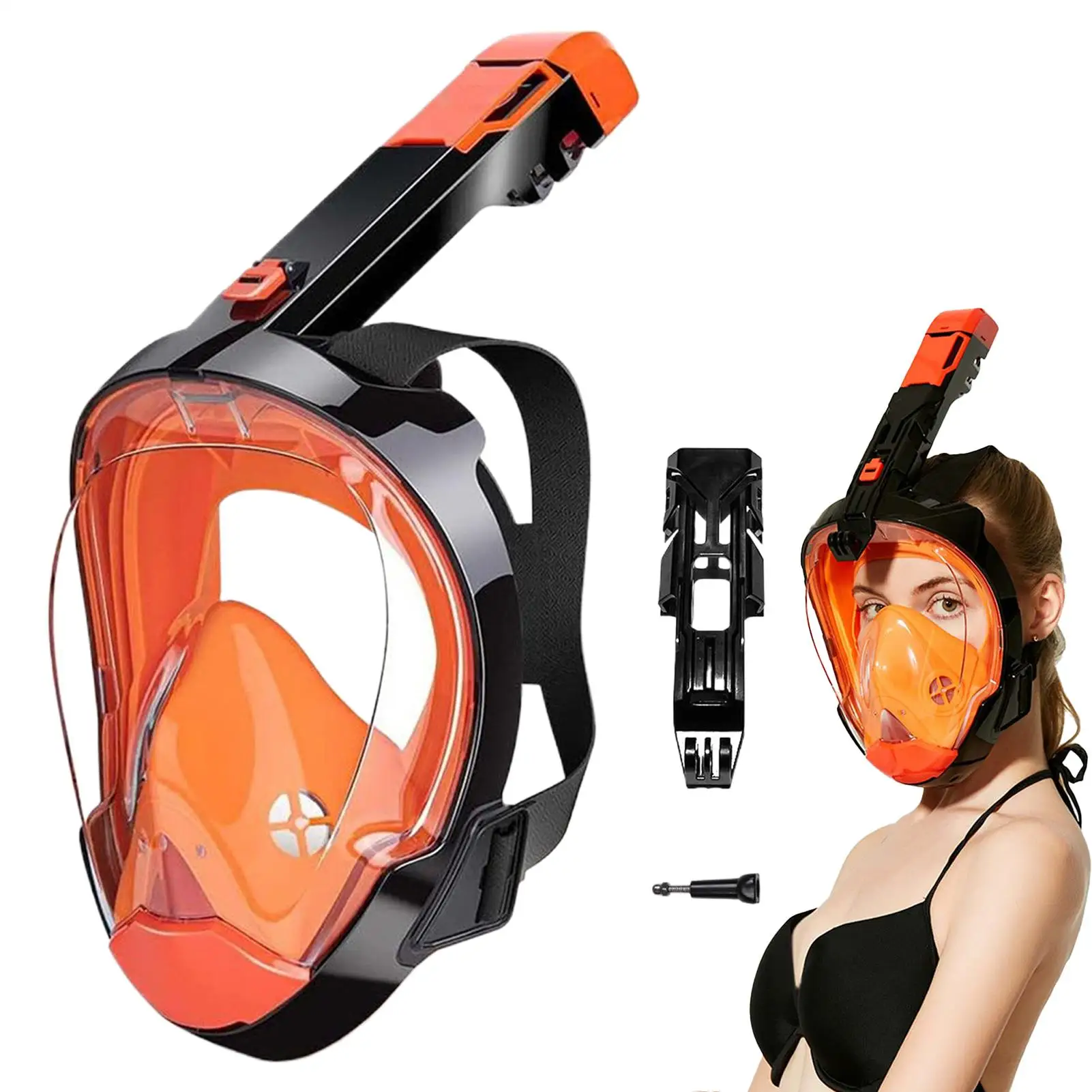

Face Snorkeling Cover Panoramic View Snorkeling Face Cover Underwater Breathing Equipment With Automatic Drainage For Beginners