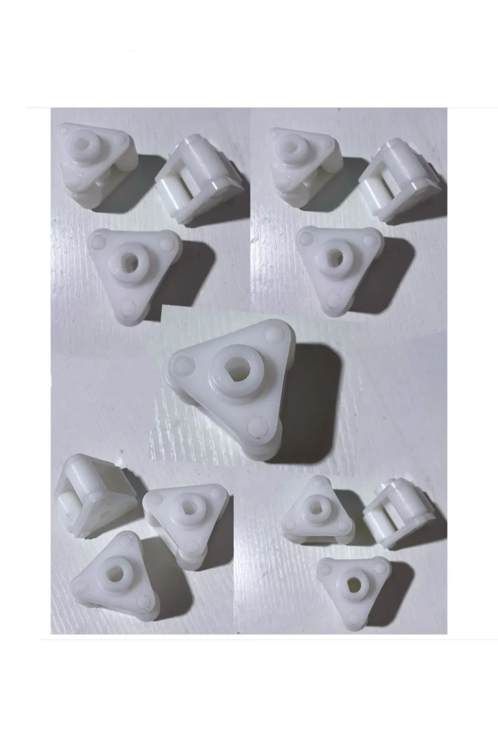 2 triangular plastic wheels for commercial dishwasher dispenser accessories