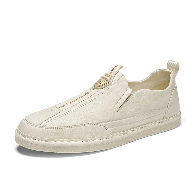 

Men's new spring motorcycle with cowhide sole handmade casual leather shoes, fashionable, breathable and comfortable men's shoes