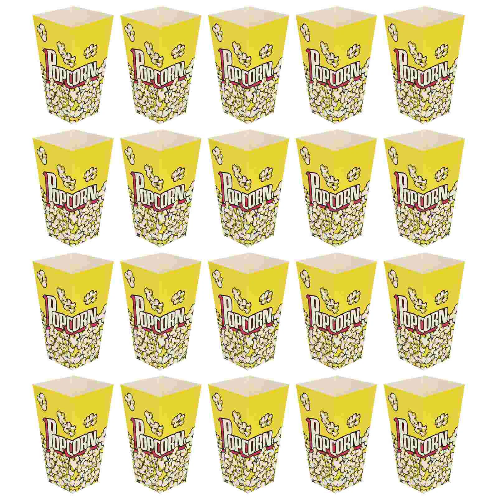 

100 Pcs Popcorn Box Containers Movie Night Buckets Tubs Boxes for Party Holders