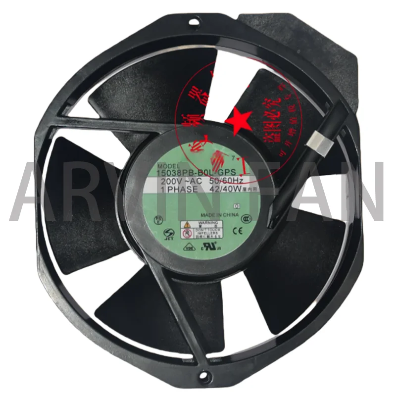 

15038PB-B0L-GPS AC200V 40/42W Metal High-temperature Resistant Equipment Fan