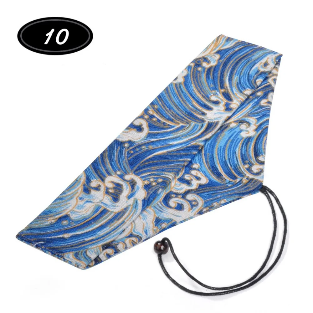 Retro Cotton Linen Cutlery Pouch Roll-Up Design Portable Utensil Holder Japanese Style Cutlery Case Outdoor Picnic