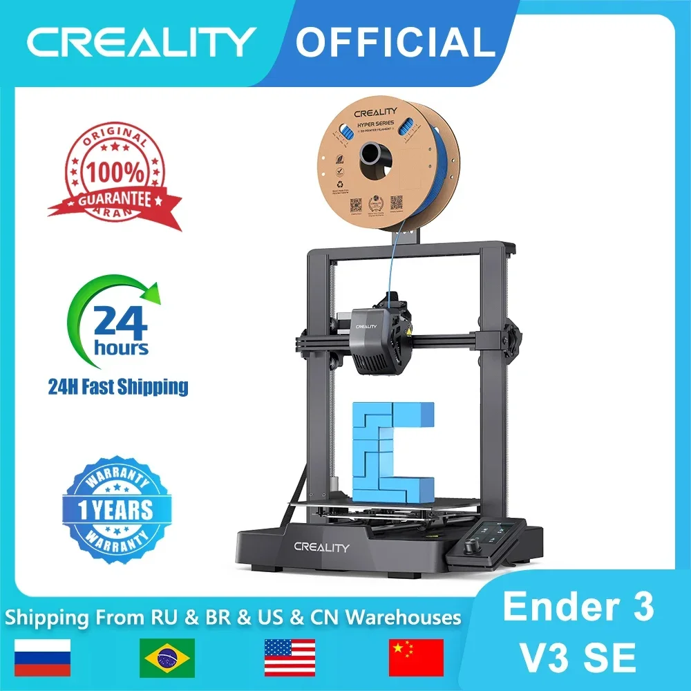 Creality Ender 3 V3 SE 3D 프린터, 고속 인쇄, 자동 레벨링 스프라이트 압출기, 이중 Z축 및 Y 광축, 250 M/S