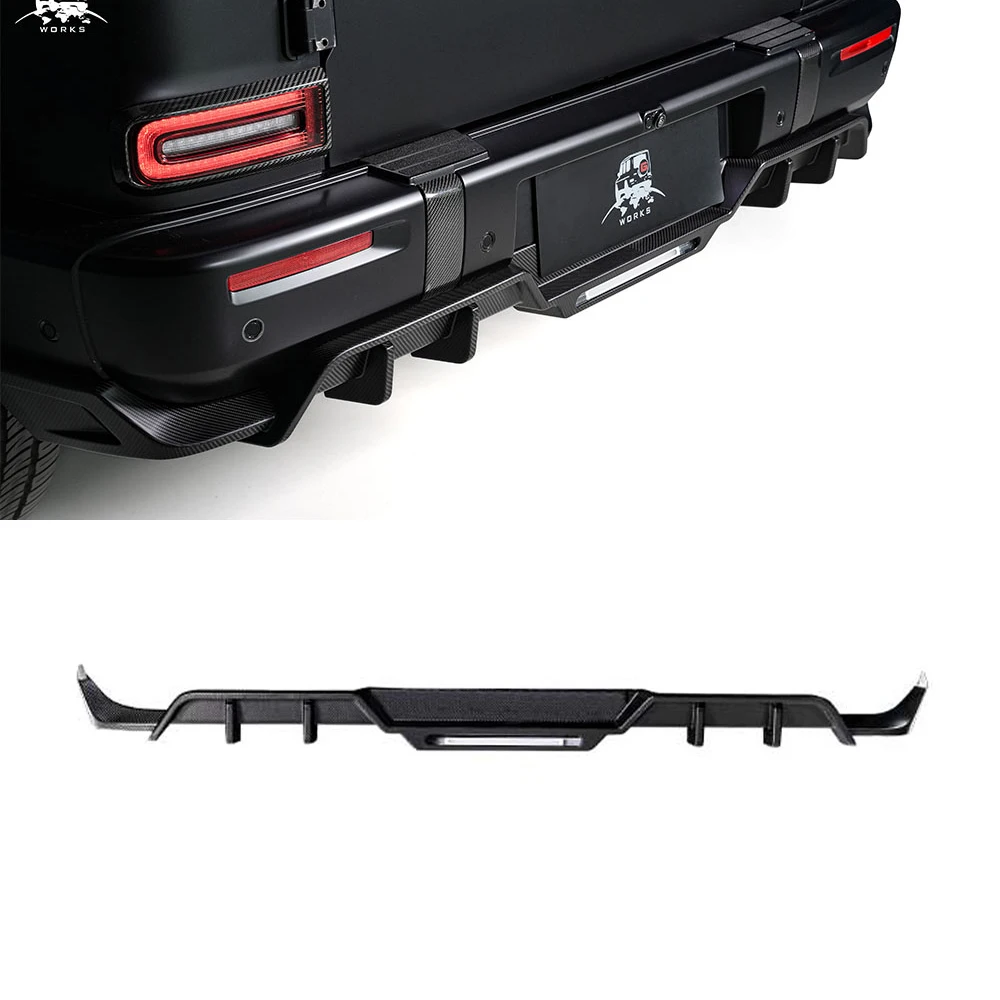 Dry Carbon Rear Diffuser for 2025  G-Class W465 G450D High Quality Black New Rear Bumper Lip Easy Installation
