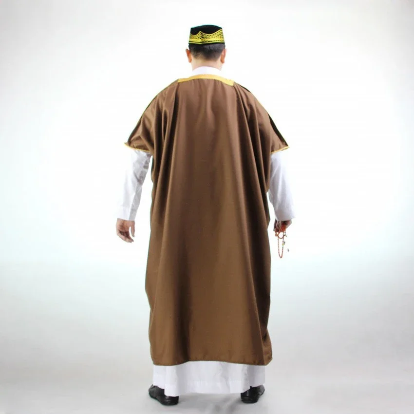 Muslim Embroidery Bachelor Islamic Clothing Men Kaftan Stage Speech Pakistan Abaya Graduation Jubba Thobe Long Coat Saudi Arabia