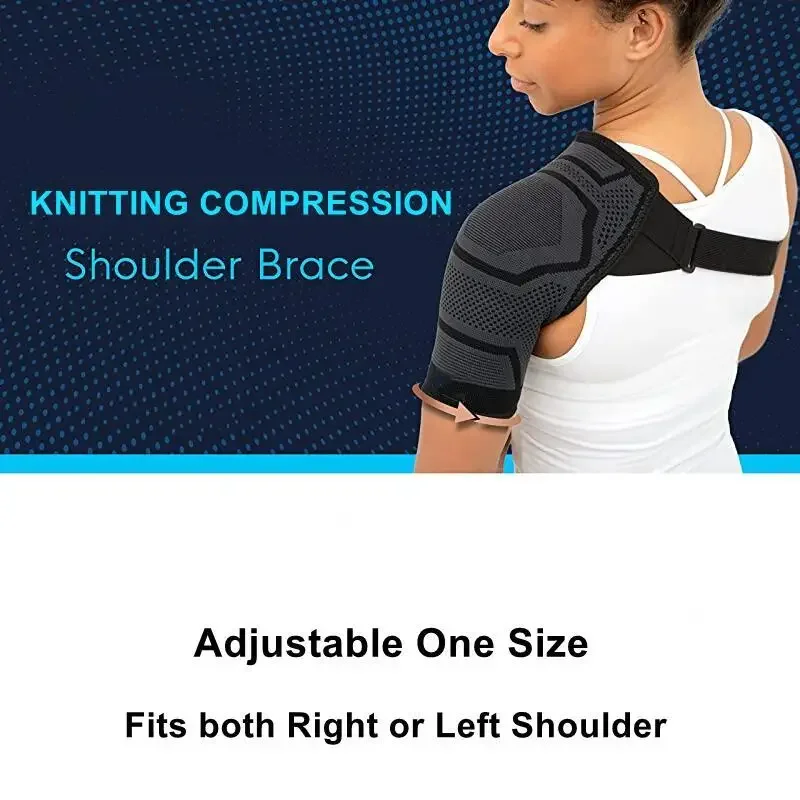 Adjustable Compression Shoulder Support Brace Strap Wrap Belt for Shoulder Pain Relief Torn Rotator Cuff Dislocation Men Women