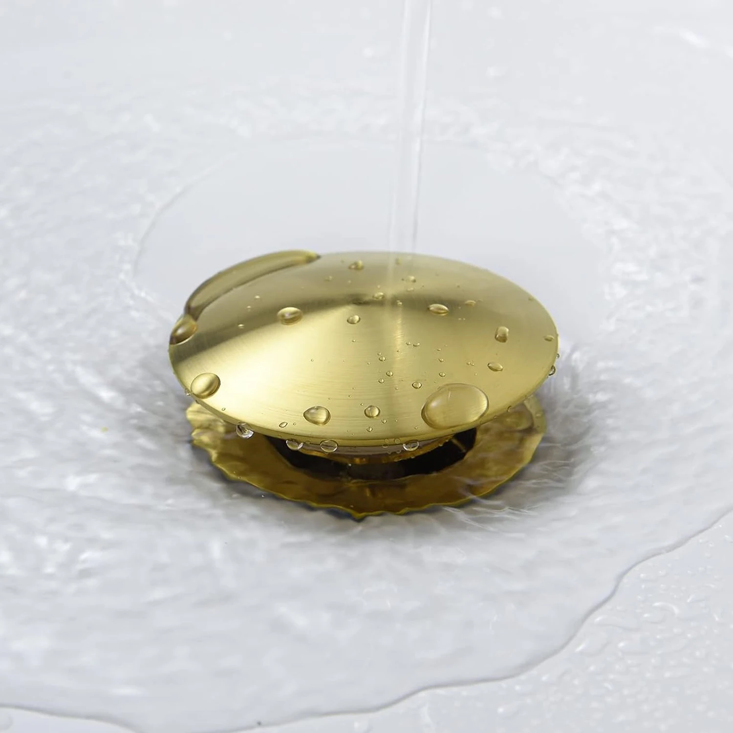 Bathroom Sink Drain without Overflow, Vessel Sink Lavatory Vanity Pop Up Drain Stopper, 304 Stainless Steel