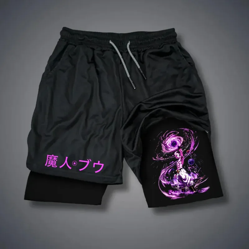 Dragon Ball New Collaboration Shorts for Men Super Saiyan Wukong Beijita, Anime Peripheral Printed Pants Trendy Mid Length Pants
