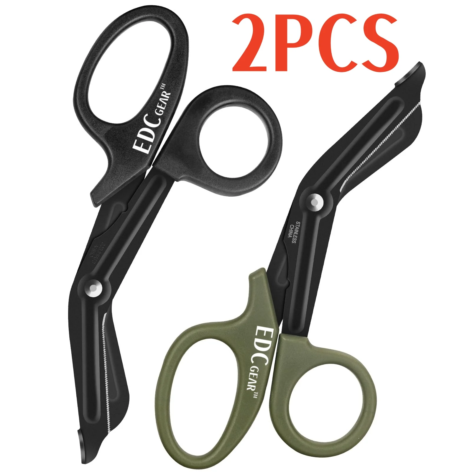 2PC Medical Scissors Survive Paramedic Medical Rescue Scissor Trauma Gauze Tactical First Aid Shear Trauma Shears Survival