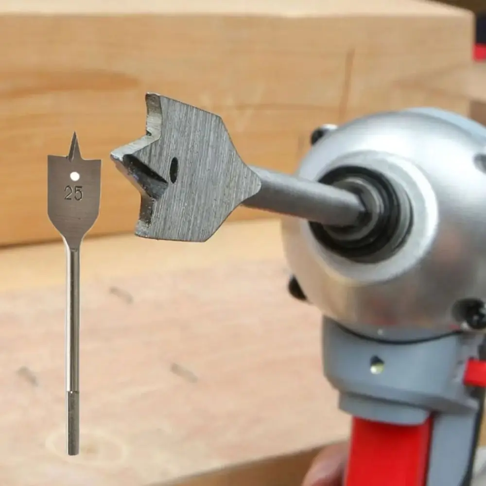 

High-carbon Steel Woodworking Tool Sets Long Durable Flat Drill Hexagonal Shank Three-point Bit Set Woodworking Spade Drill Bits
