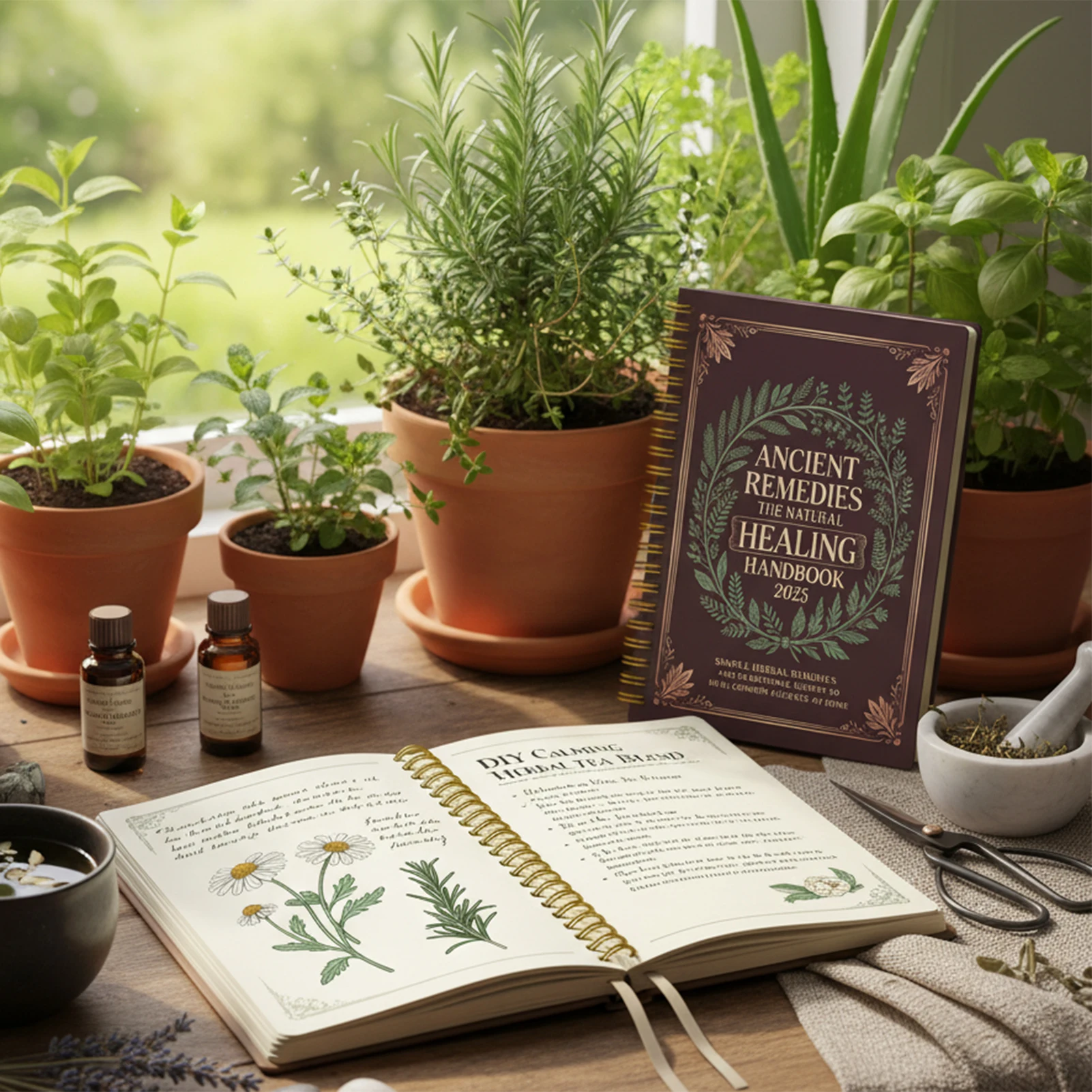 Ancient Remedies Notebook Natural Therapies with Step by Step Guide for Family Health Travel Office Use Eco Friendly PP Cover - Image 5