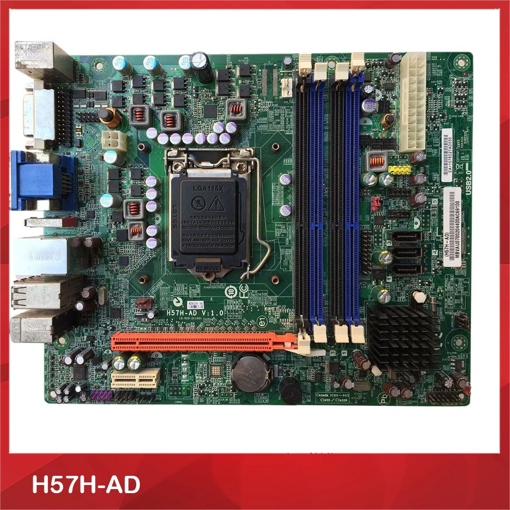 

Оригинальная настольная материнская плата для ACER H57H-AD H57H AD V1.0 Intel Socke 1156 DDR3 Чипсет H57 полностью протестирован высокое качество