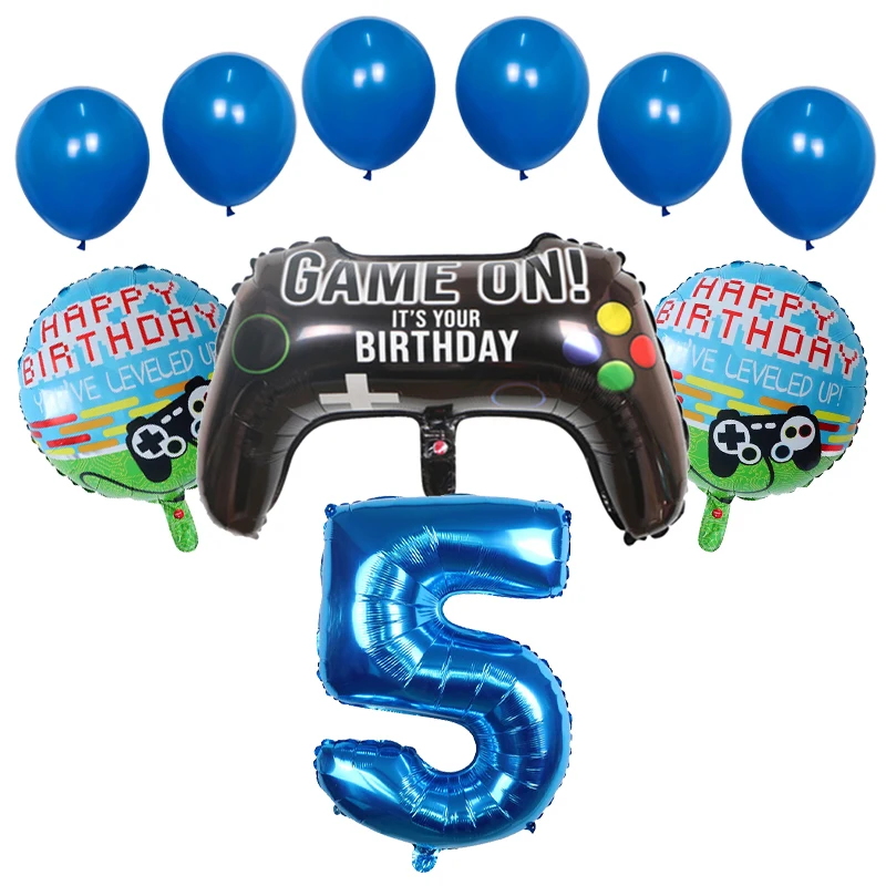 10 Stück Luftballons mit Spielmotiv, Gaming-Party-Dekoration, Latexballons für Kinder, Geburtstag, Videospiel-Partyzubehör