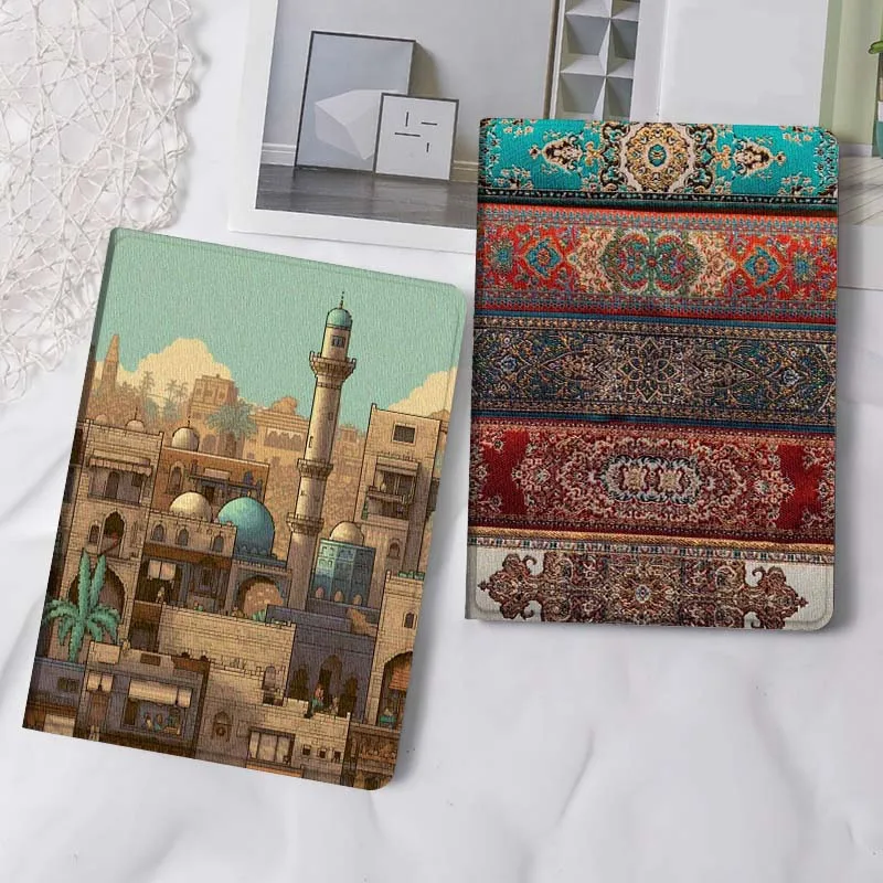 

Cartoon Islamic City Building Gift Tablet Case For Samsung Tab Galaxy S6 S11 A A7 A8 A9 A11 10.1 10.4 10.5 Plus Lite