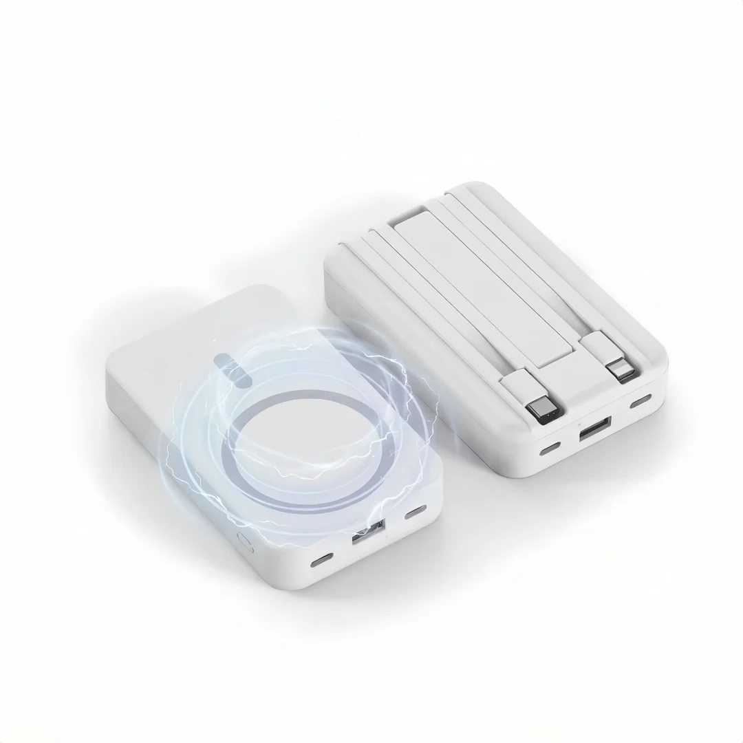 10000mAh Magnetische Powerbank mit Kabel & Ständer PD20W/22,5W Schnellladegerät