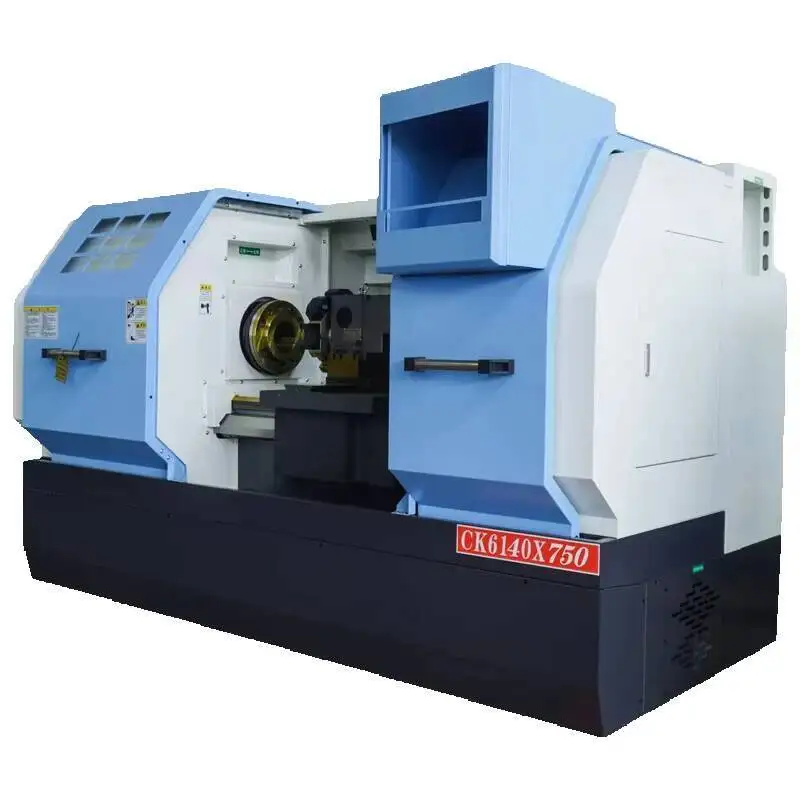 Hongda Ck6140 CNC Horizontal Lathe Hine Flat Bed Tool Post For Heavy Duty Metal Processing GSK System 220V