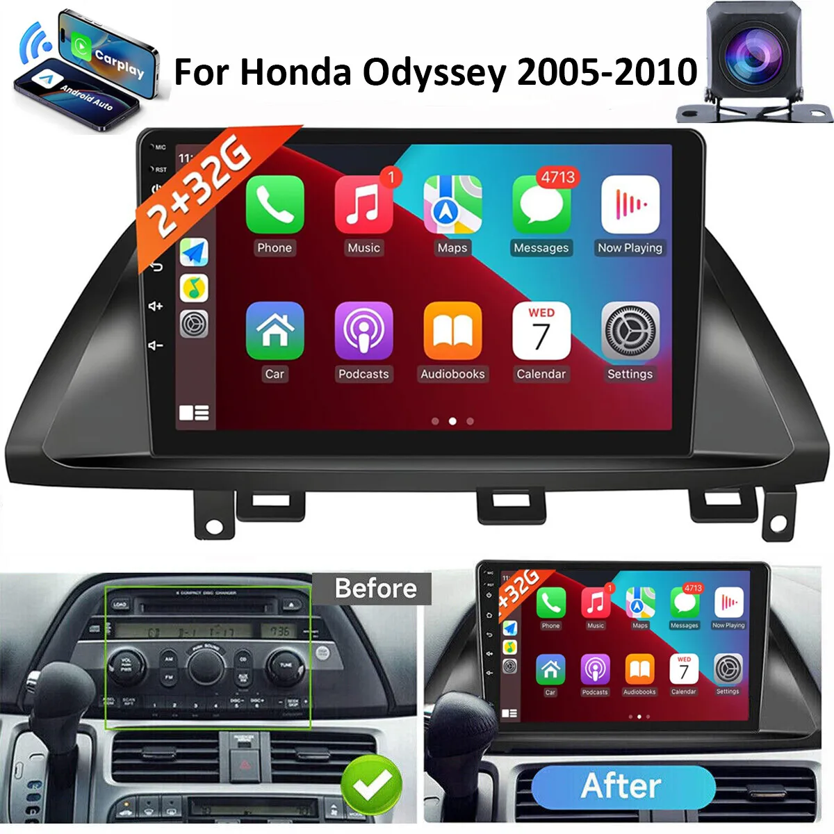 Leeocar For Honda Odyssey 2013-2015 Android Touch Screen Car Radio WiFi GPS Navigation Auto Carplay Multimedia Player Head Unit
