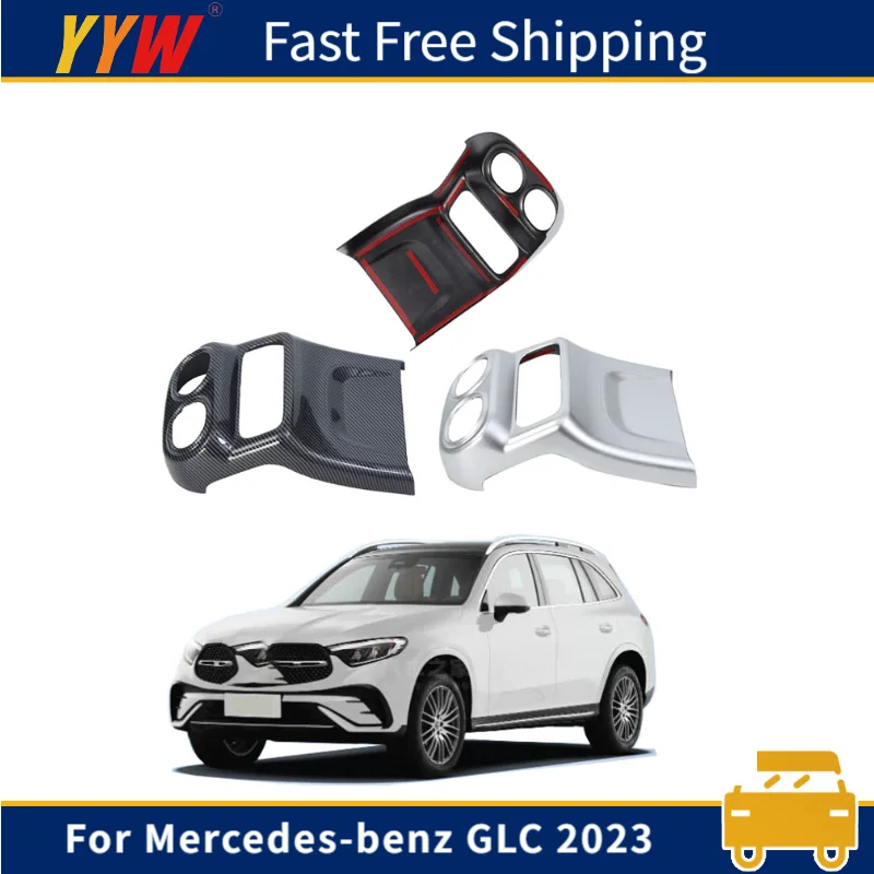 

Car Air Vent Stickers For Mercedes-benz GLC 2023 Dull Silver Carbon Fiber Pattern Durable Decorative Frame Car Accessories