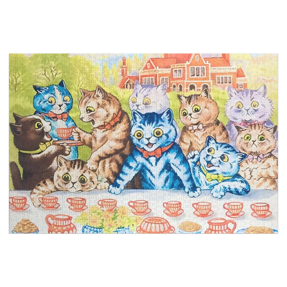 

Пазл «Чайная вечеринка кошек» Луи Уэйна, на заказ, в подарок детям, персонализированный подарок, настраиваемый подарок, пазл